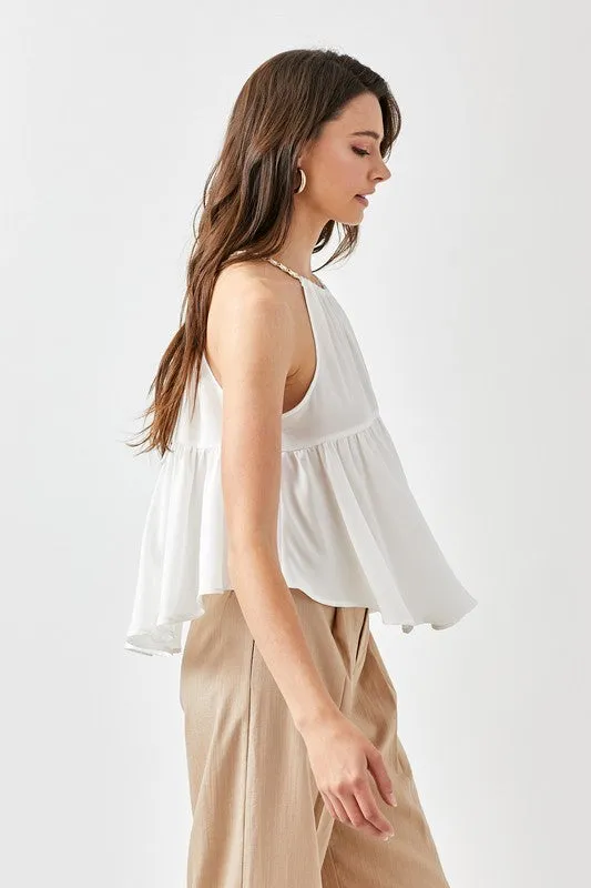 Halter Neck with Back Strap Flared Top  *Online Only*