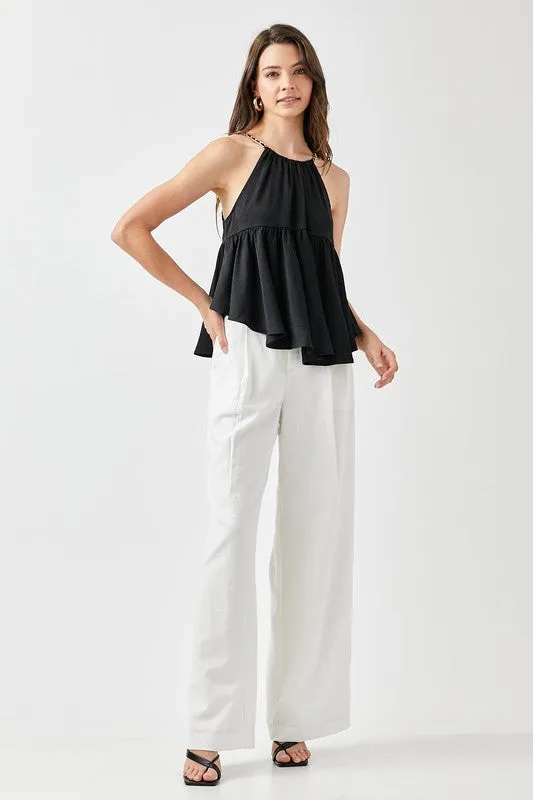 Halter Neck with Back Strap Flared Top  *Online Only*