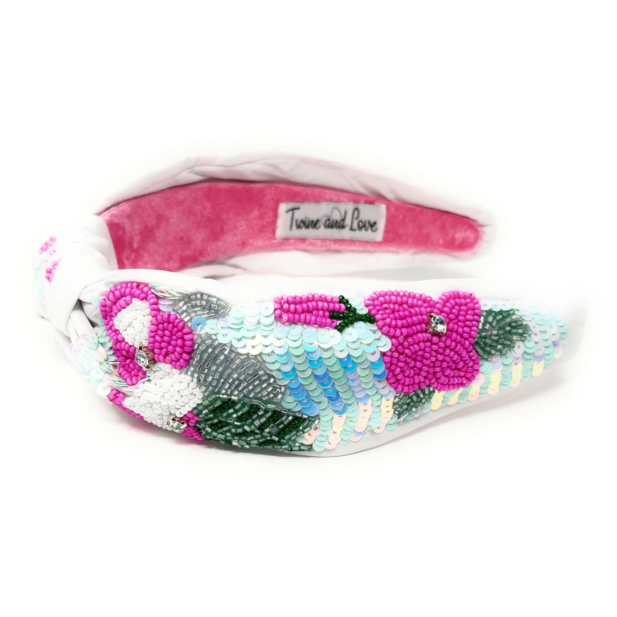 Hand Beaded Soleil Knot Headband