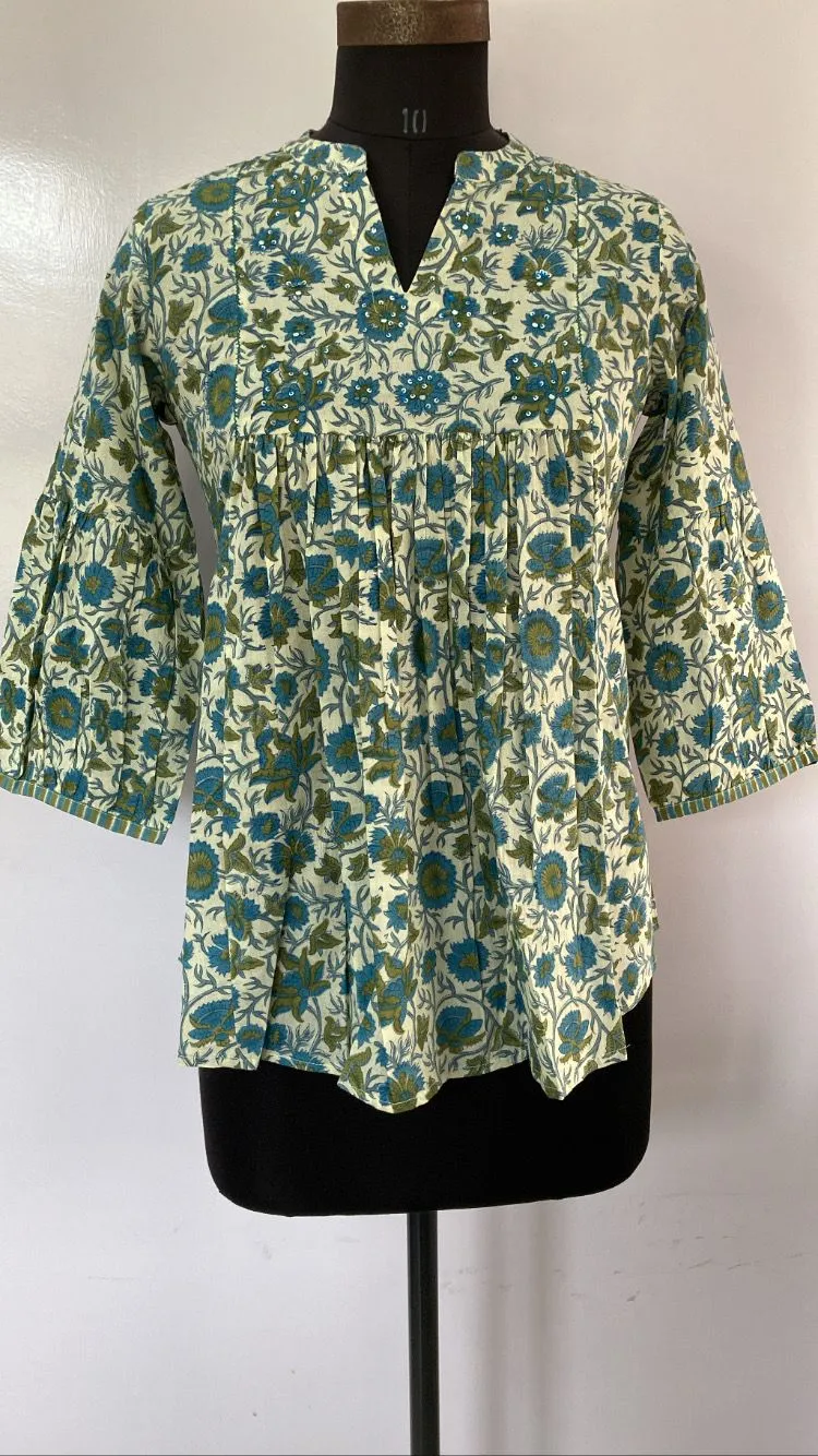 Hand Block Cotton Top