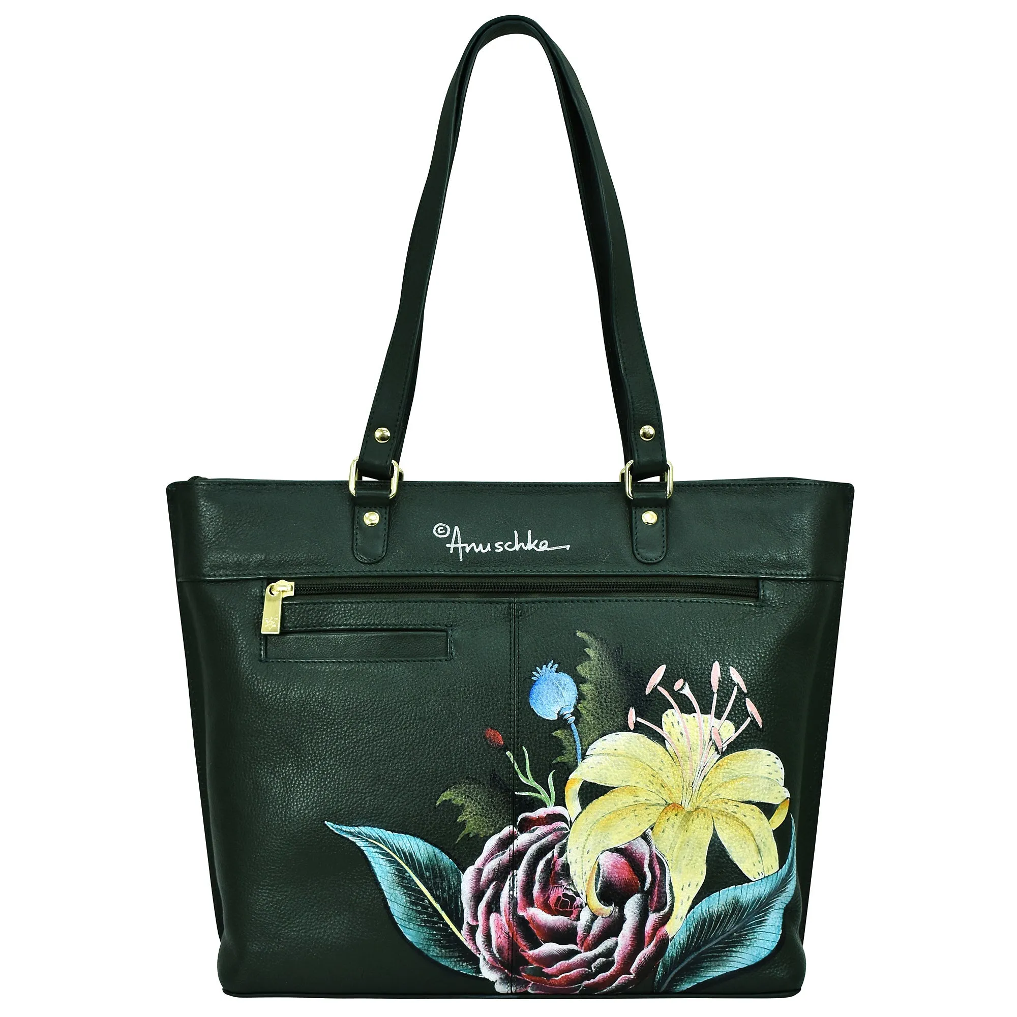 Hand-Painted Croc Embossed Tote