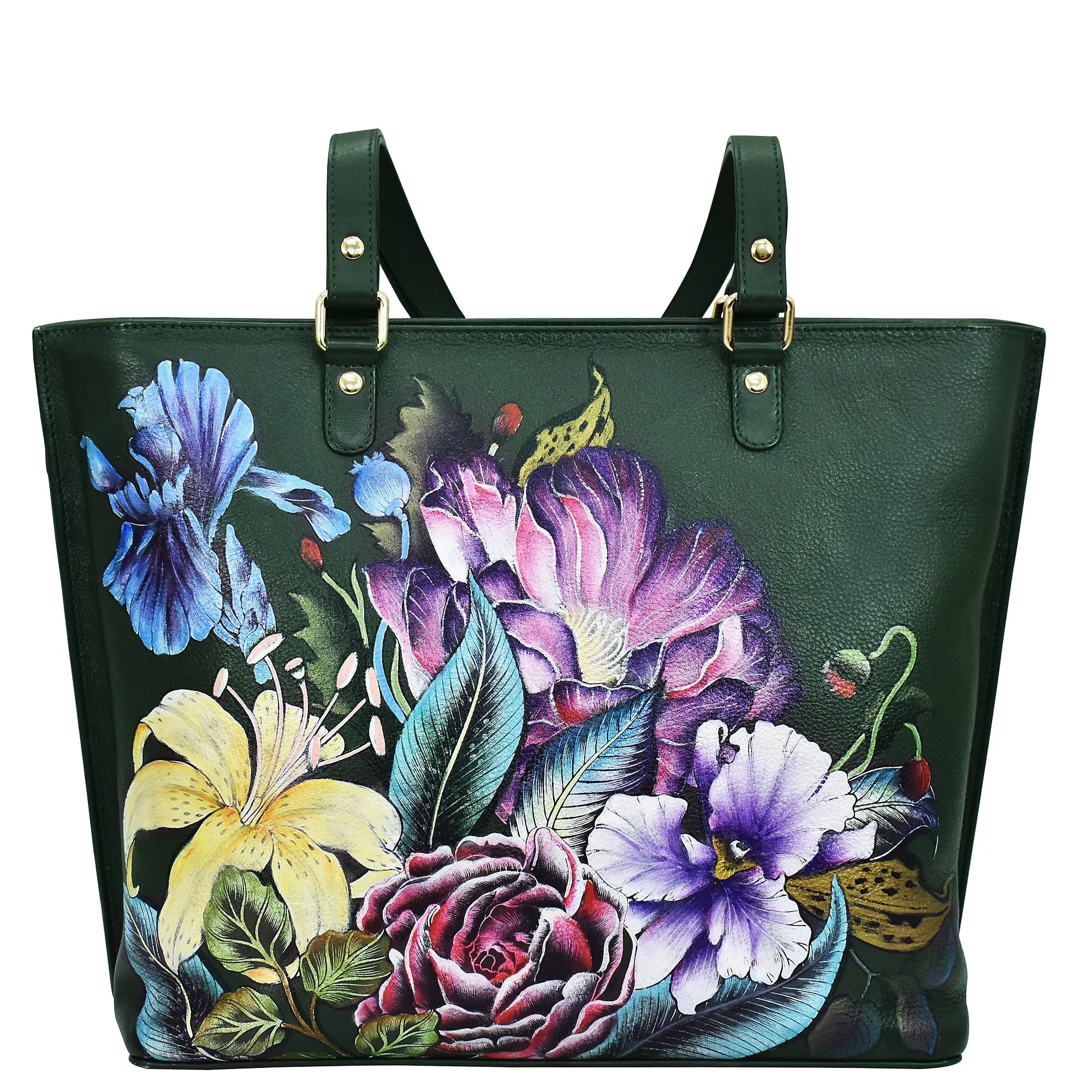 Hand-Painted Croc Embossed Tote