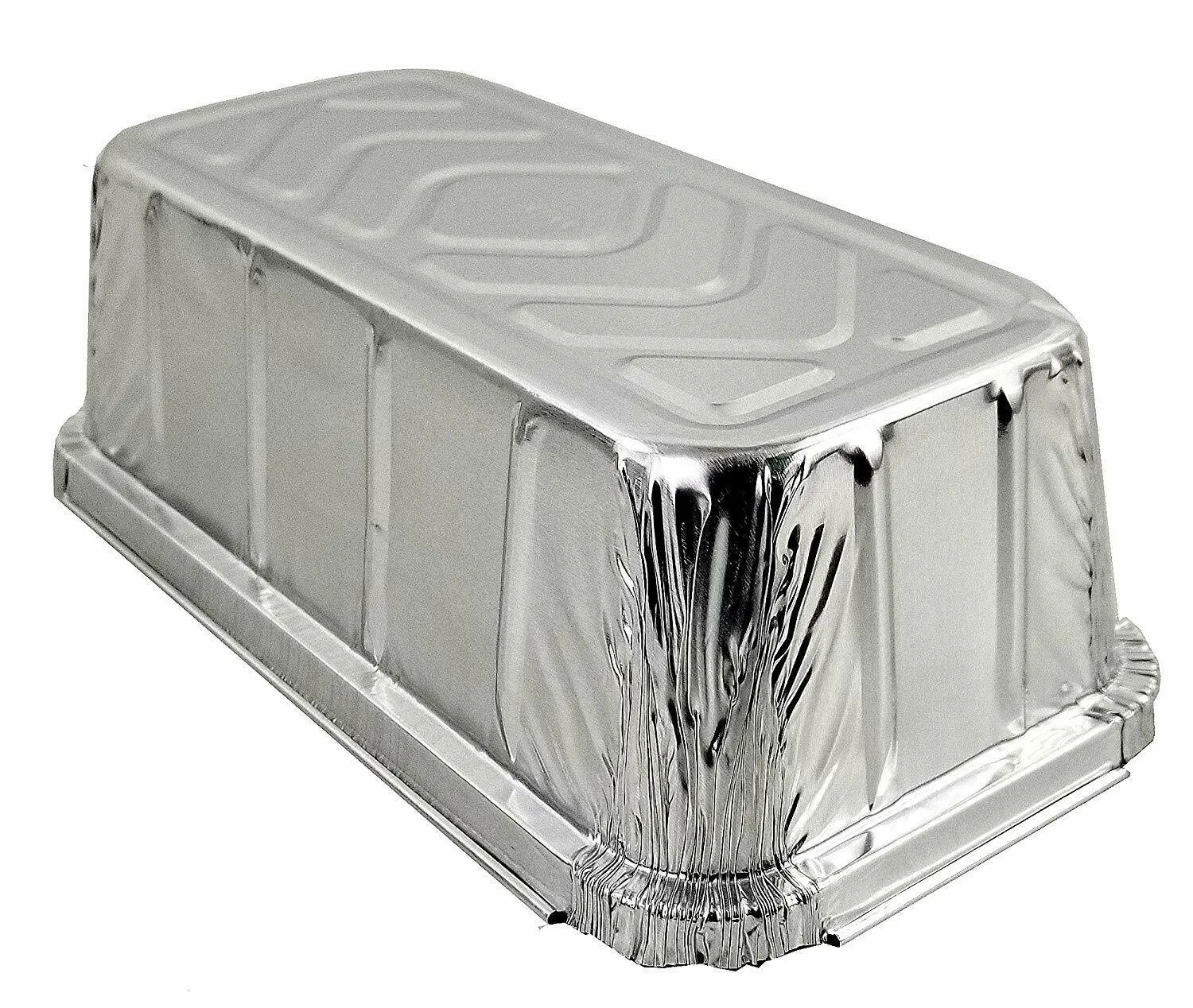 Handi-Foil 1 1/2 lb. Aluminum Foil Loaf Pan IVC w/Board Lid 50/PK