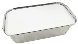 Handi-Foil 1 1/2 lb. Aluminum Foil Loaf Pan IVC w/Board Lid 50/PK