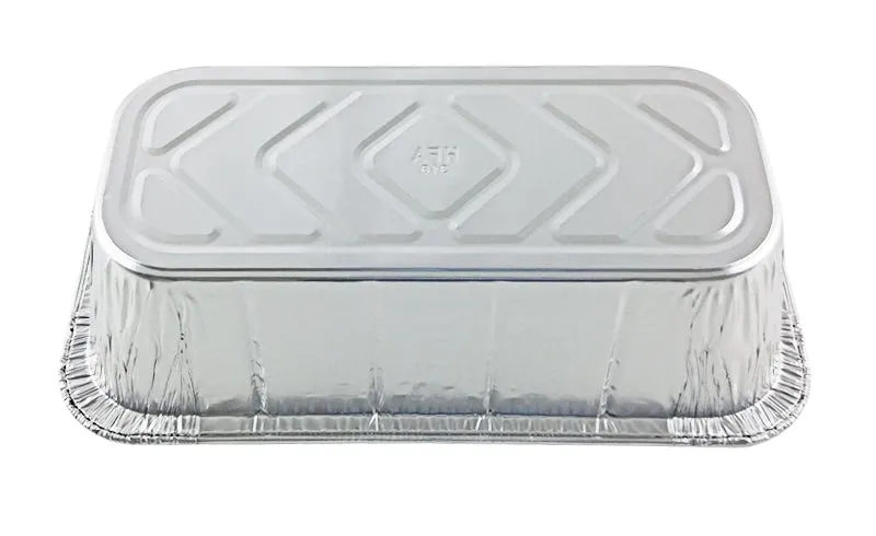 Handi-Foil 5 lb. Aluminum Foil Loaf Pan w/Lid 50/PK