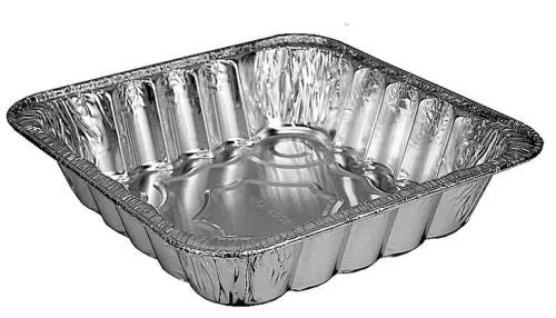 Handi-Foil Large 10" x 10" Square Aluminum Foil Cake/Poultry Pan 25/PK