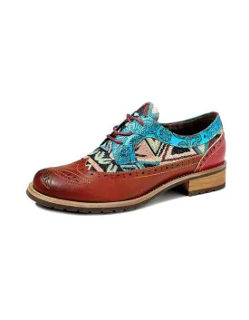 Handmade Vintage Oxford Shoes For Women 36-42