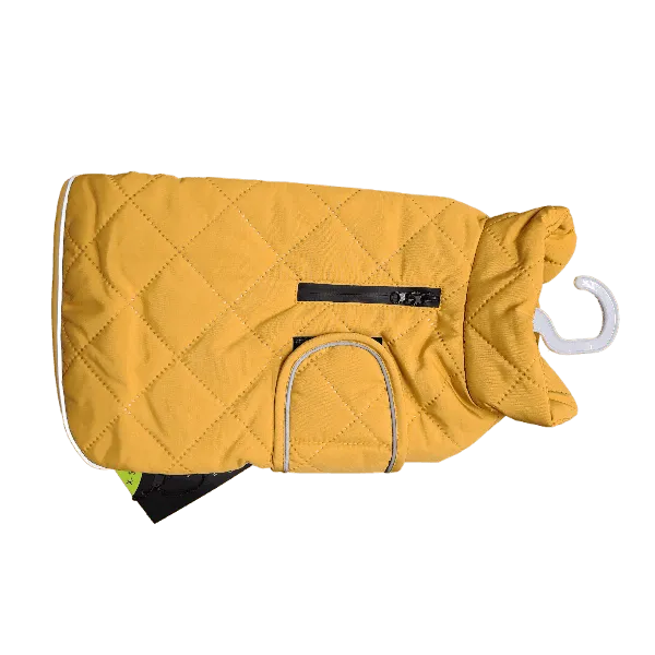 Happy Pet | Dog Coat | Mustard Quilted Classic Design