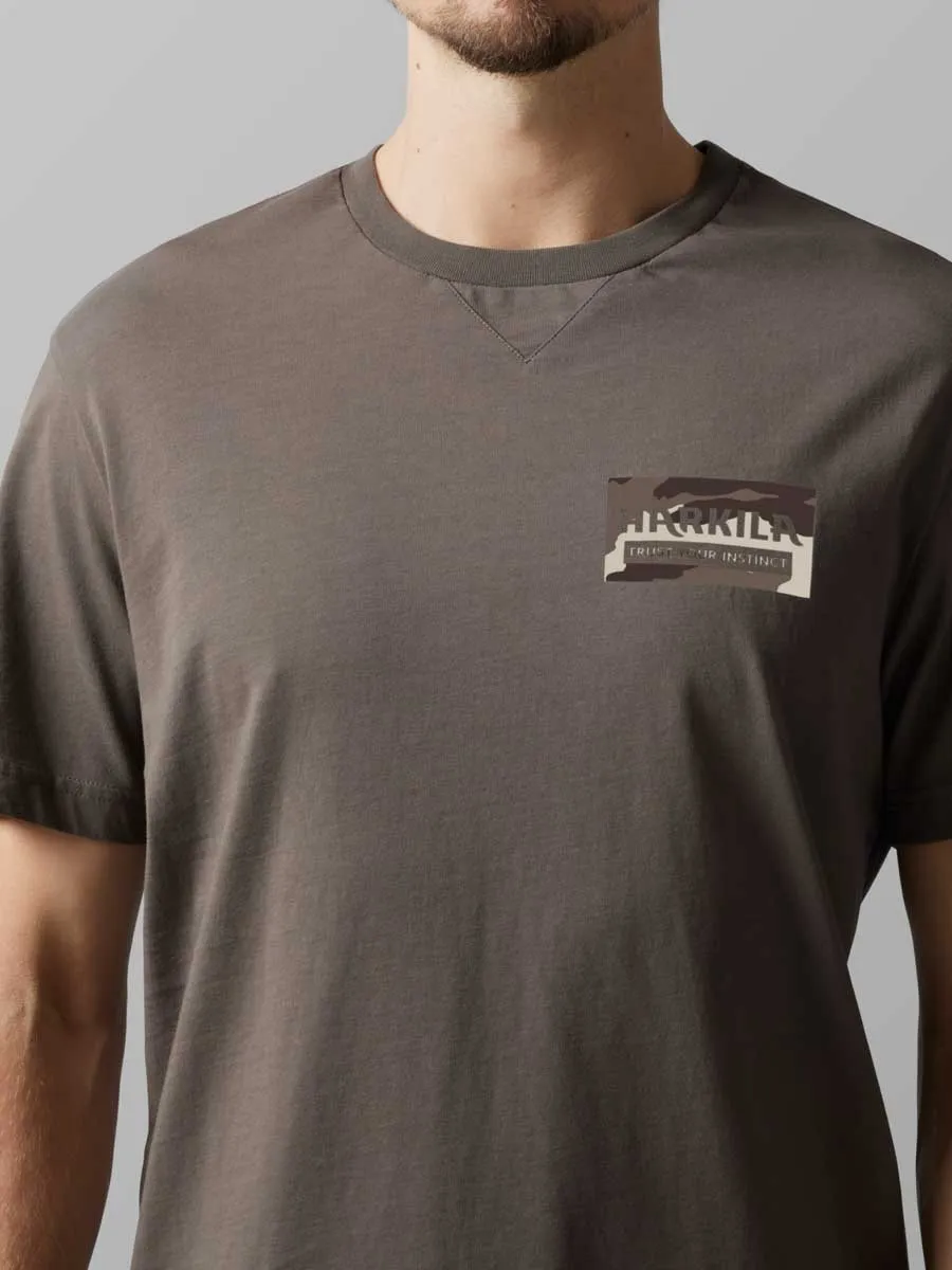 HARKILA Core Short Sleeve T-Shirt - Mens - Brown Granite