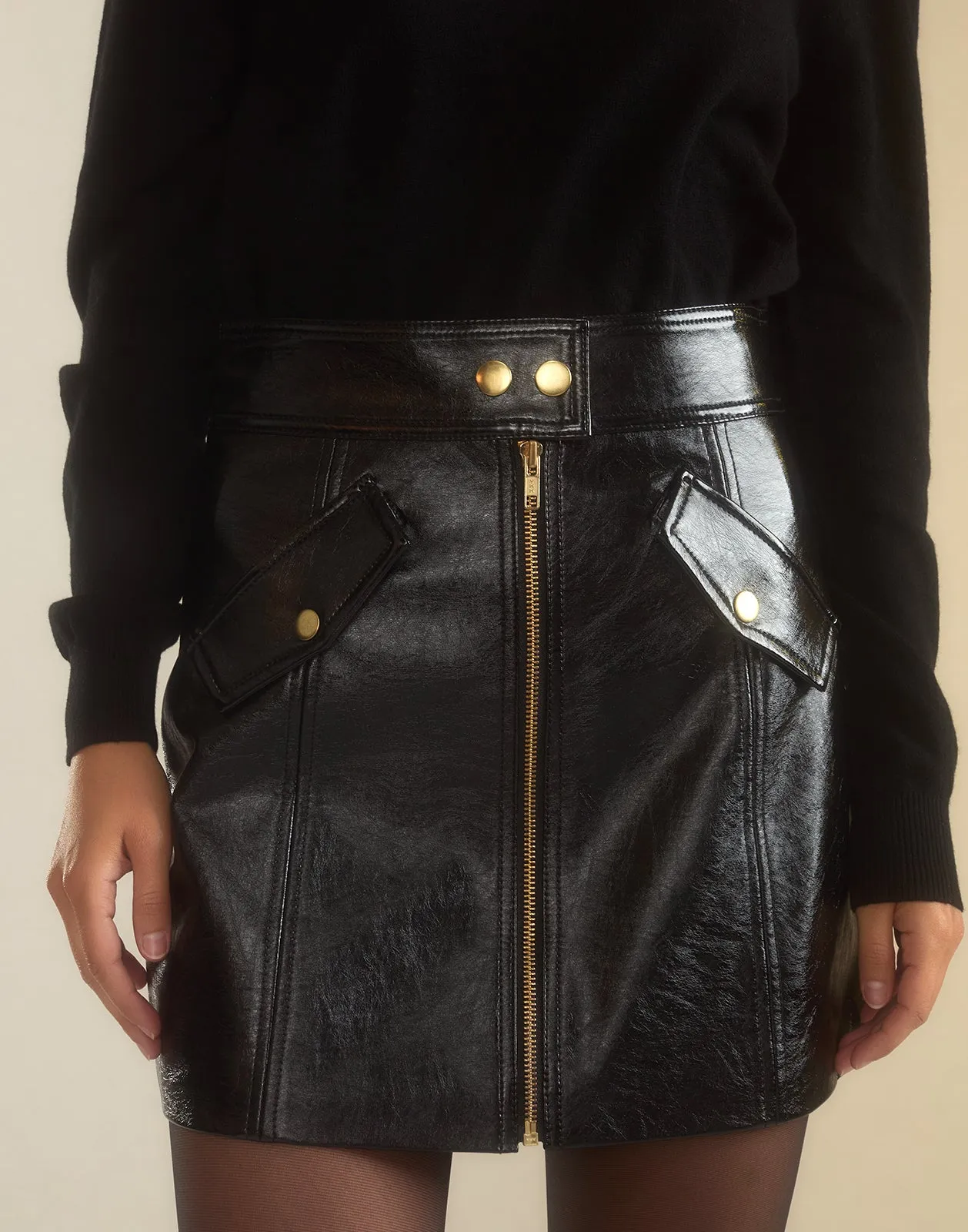 Harper Vegan Leather Skirt