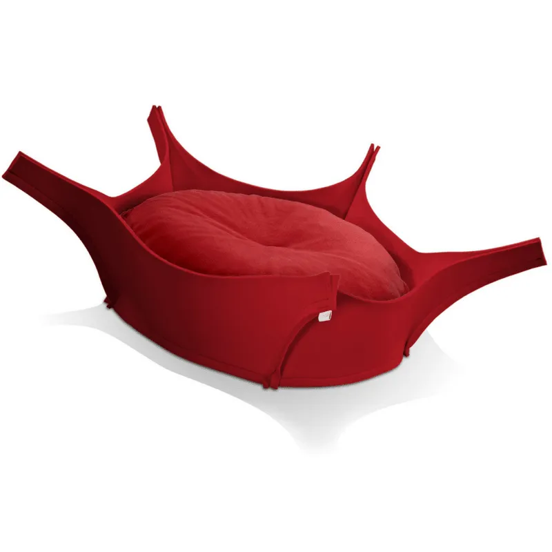 Harry Orthopedic Pet Bed - Red Felt