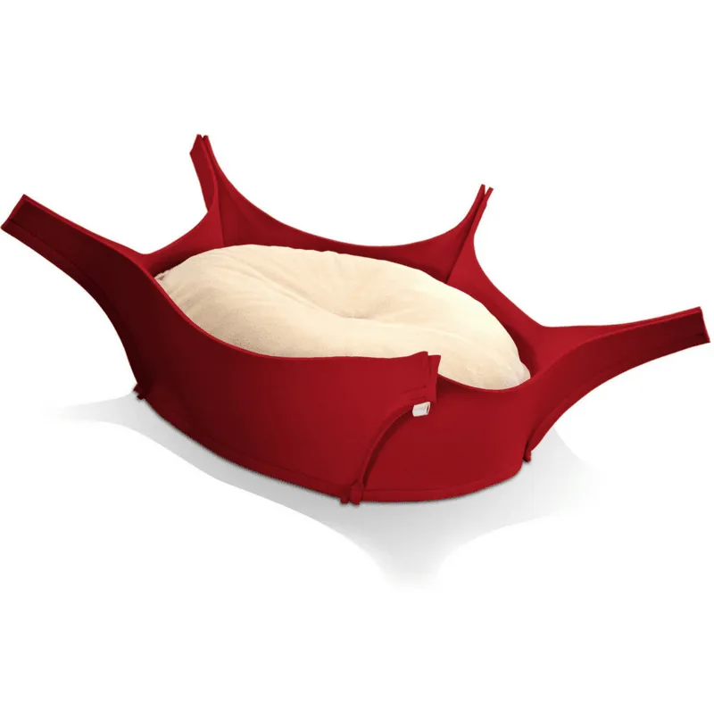 Harry Orthopedic Pet Bed - Red Felt