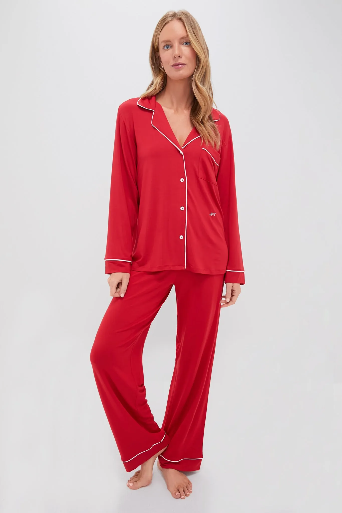 Haute Red Gisele Long PJ Set