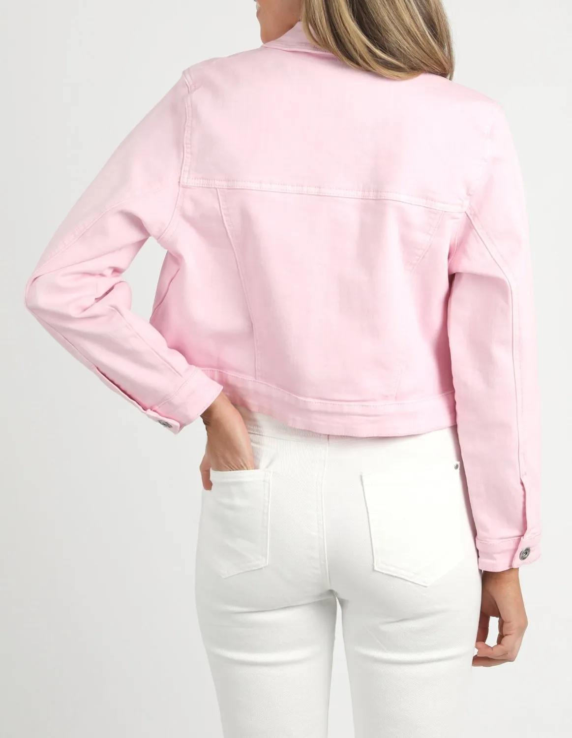 Hazel Denim Jacket in Pink