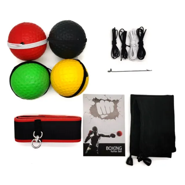 Headband w/ Boxing Reflex Punching Ball Set (Fitness Training)