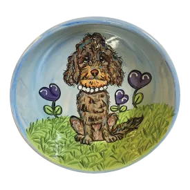 Heart Garden Poodle Bowl