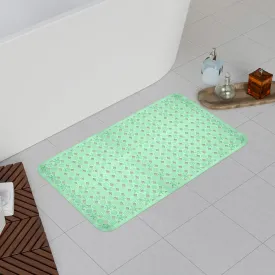 Heart Home Bath Mat | PVC Bathroom Mat | Shower Bath Mat | Transparent Round Check Floor Tub Mat | Foot Massager Mat | Anti-Skid Floor Mat | Shower Mat | Green