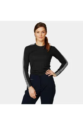 Helly Hansen Womens Lifa Crew Base Layer Black