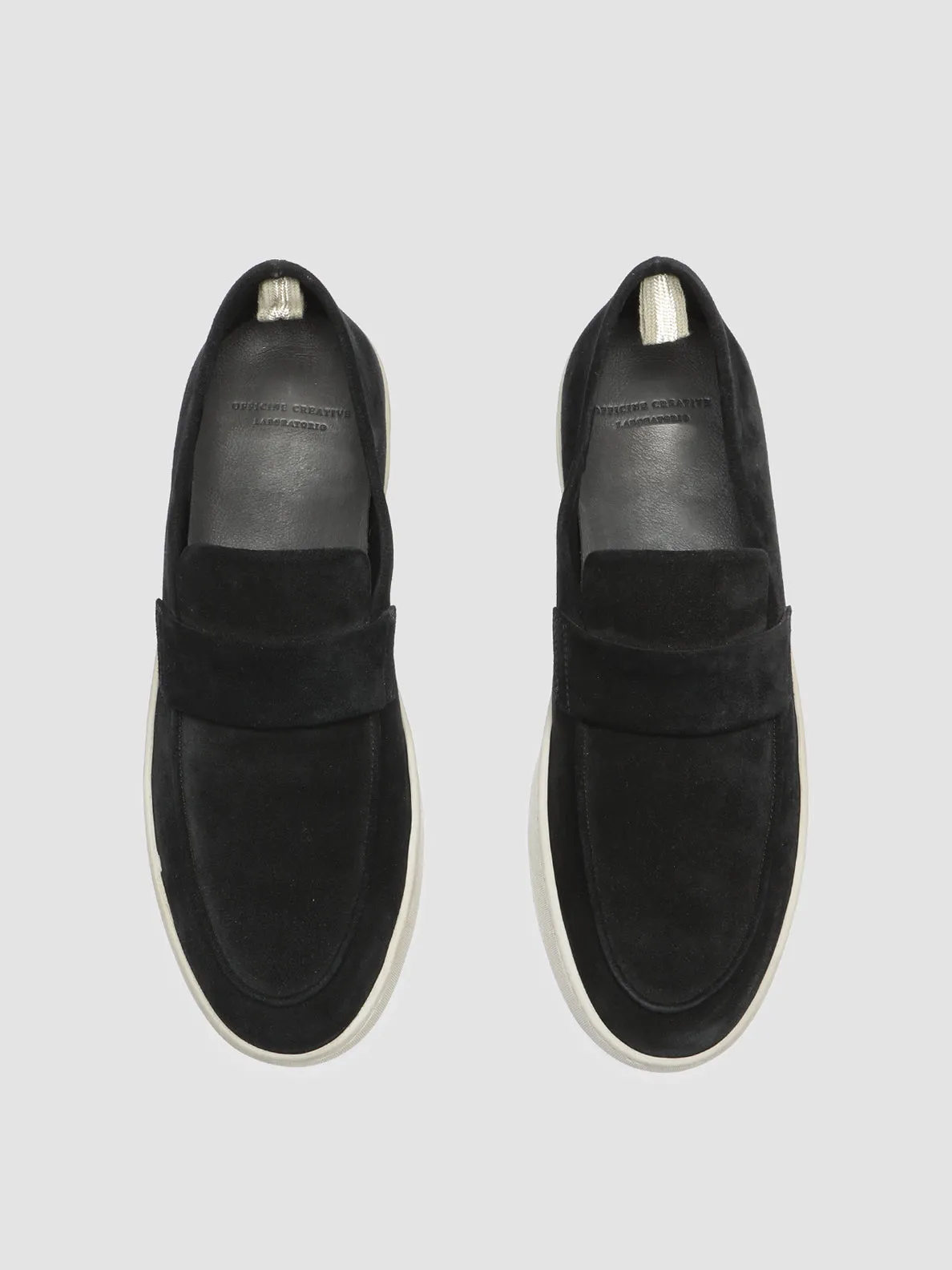 HERBIE 001 - Black Suede Penny Loafers