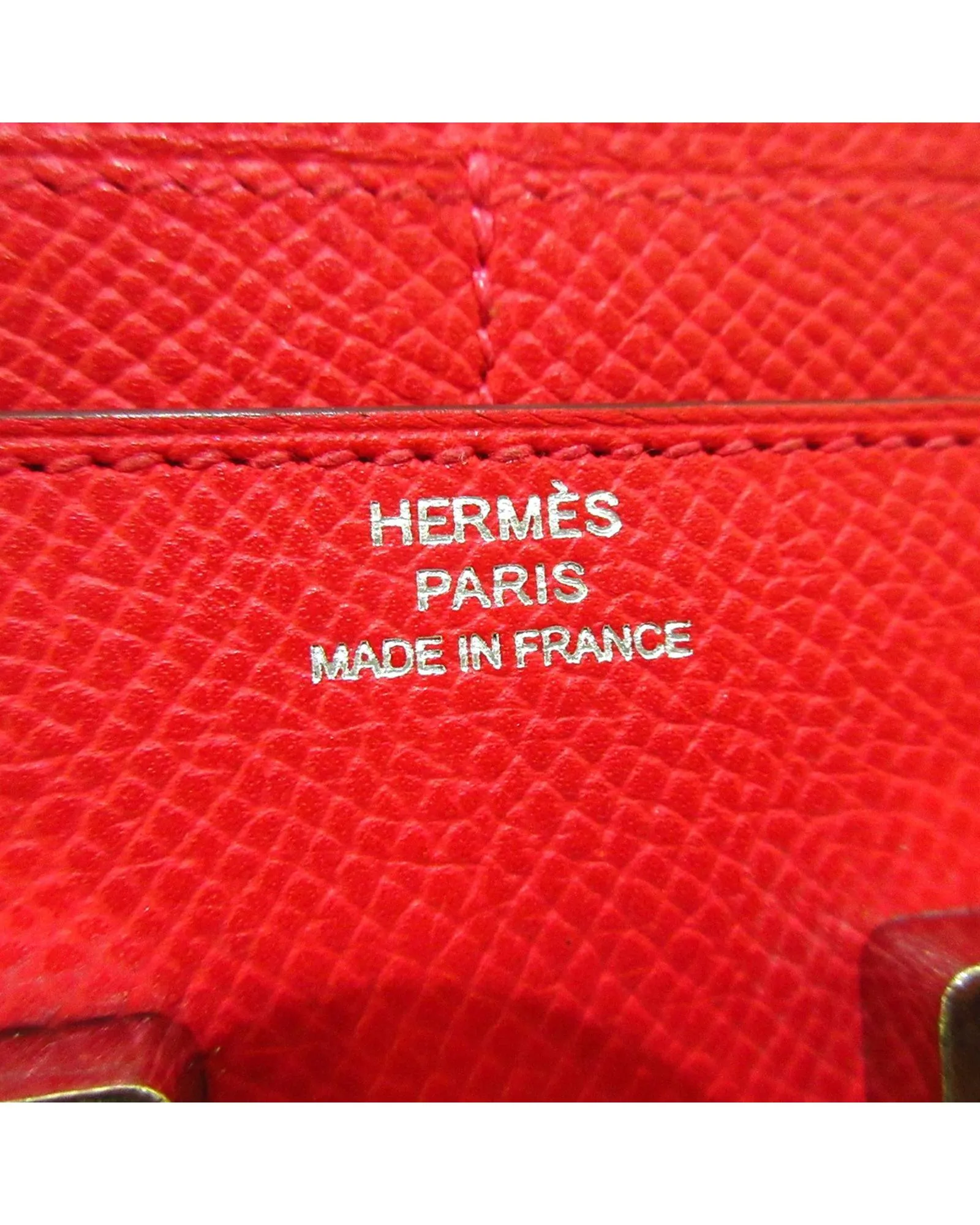 Hermes Bearn Wallet in Red