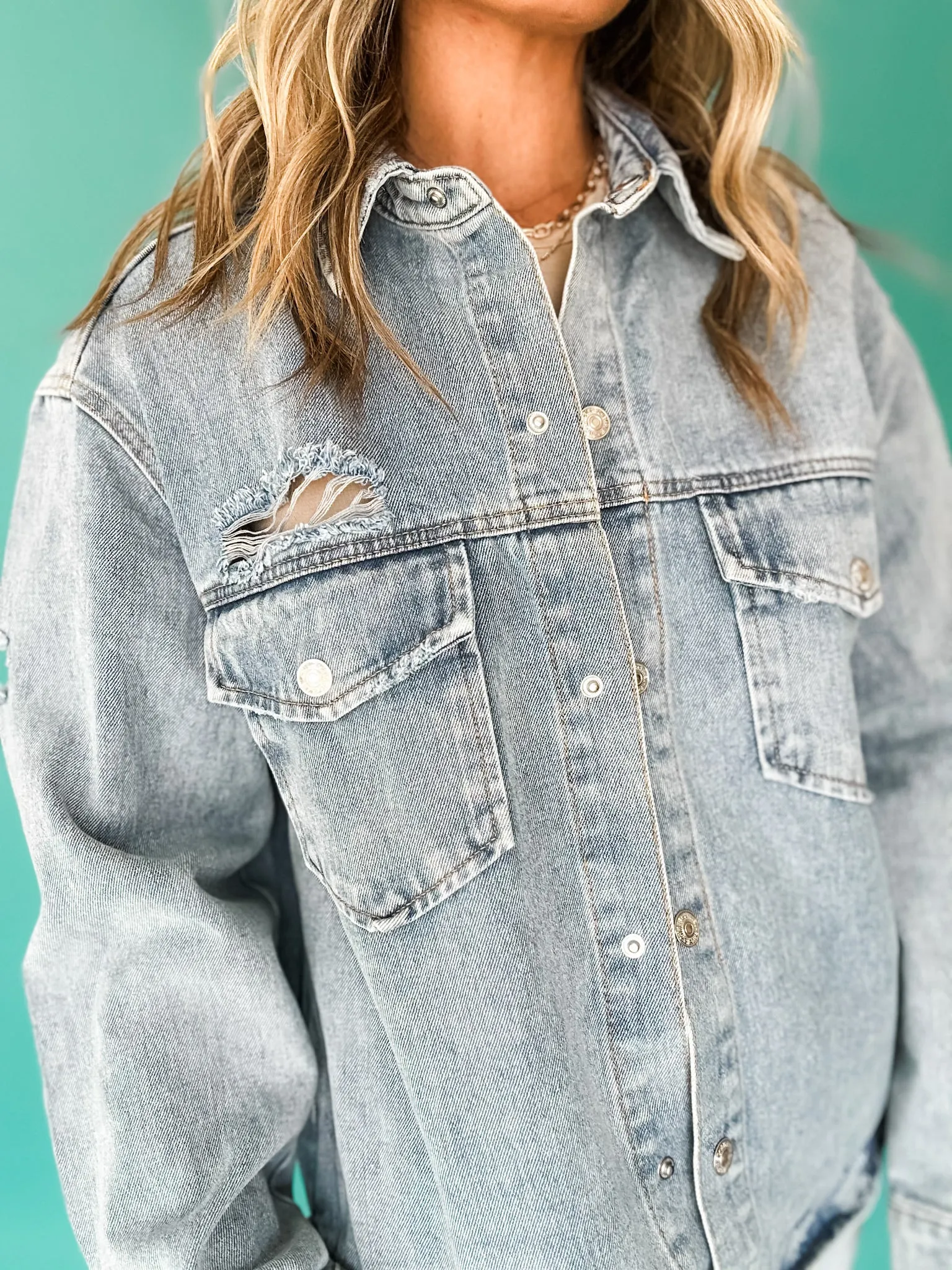 Hey Girl Denim Shacket