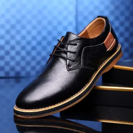 High Quality Black Formal Mens Casual Shoes Classic Oxford Genuine Leather Dress Shoes Men Brand Brogues Mens Moccasins Loafers