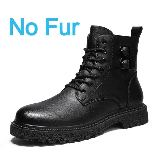 High-Quality Men's Ankle Leather Boots