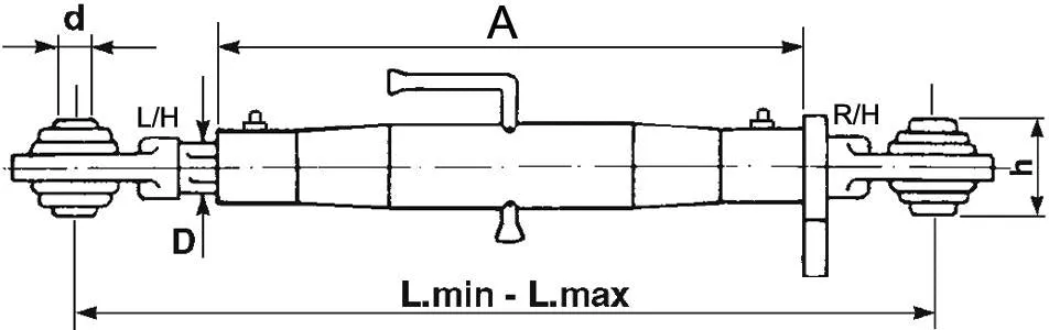 High Quality Top Link CAT 2-2 - L max 810mm