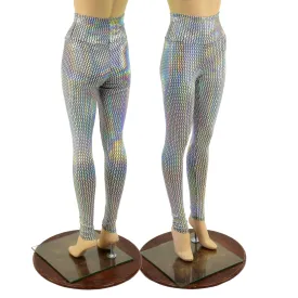 High Waist Leggings in Prism Holographic