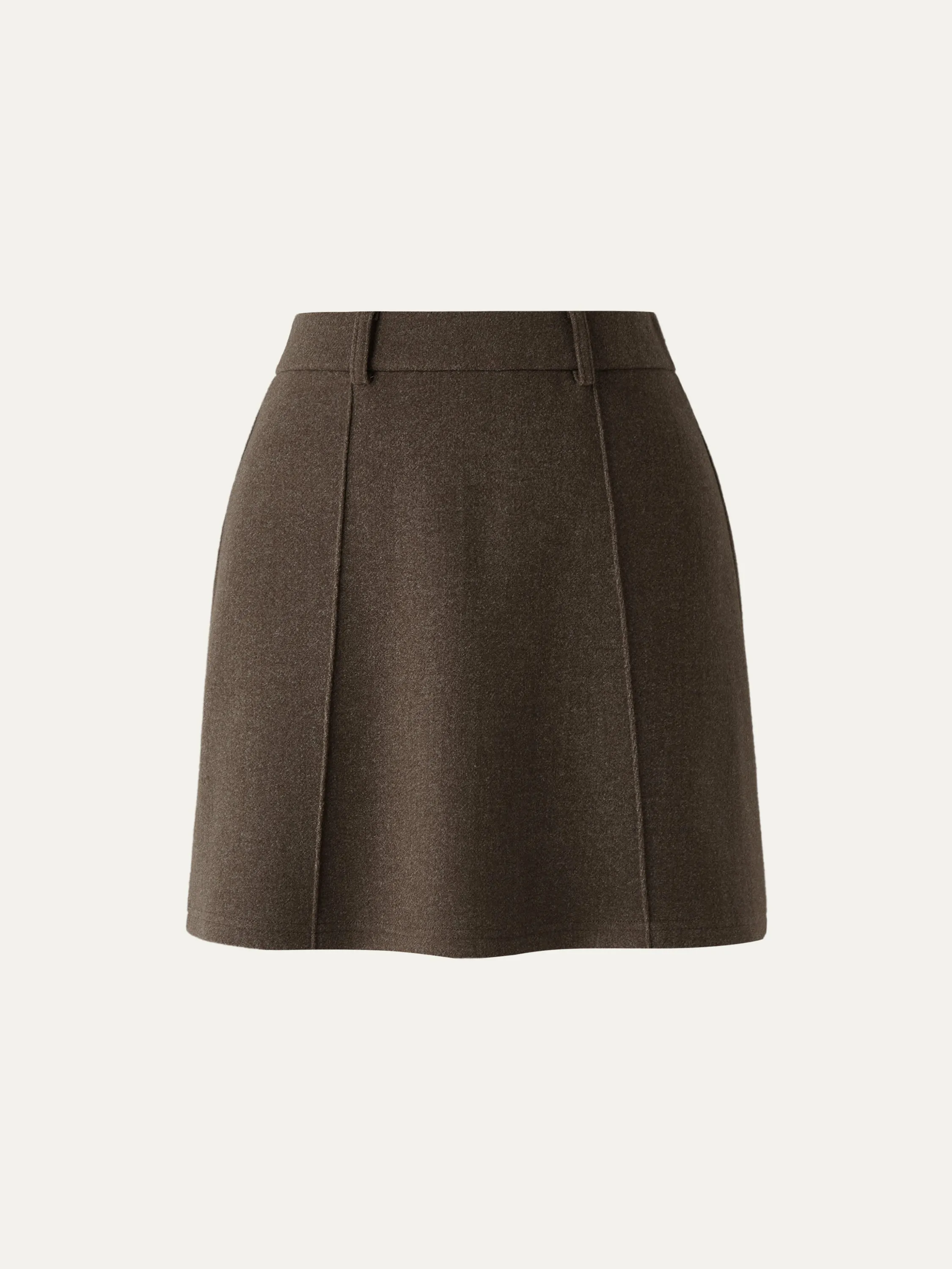 High Waisted A Line Mini Skirt