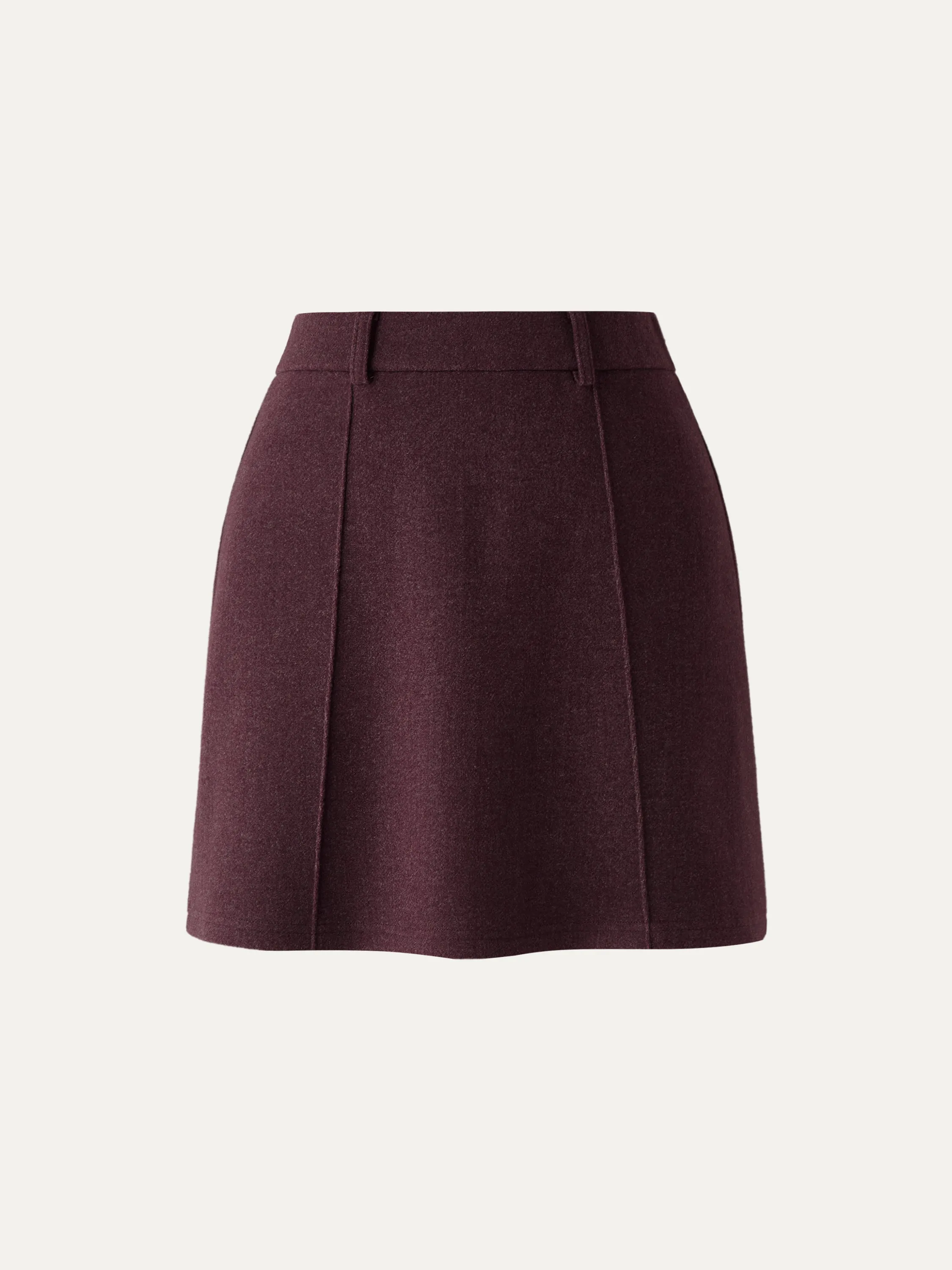 High Waisted A Line Mini Skirt