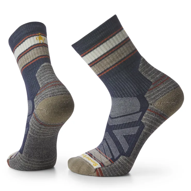 Hike Light Cushion Striped Mid Crew Socks