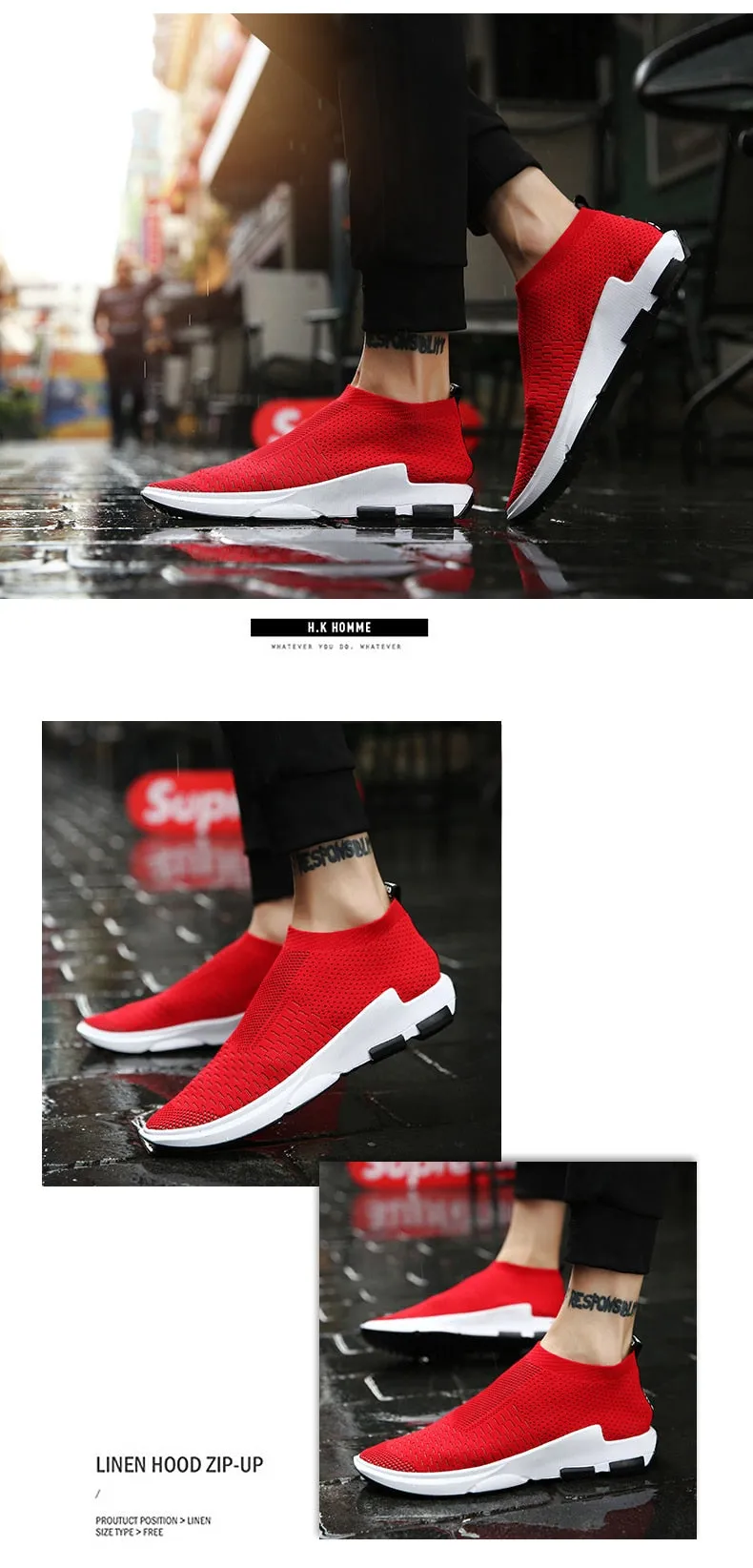 Hnzxzm 2022 Men Sock Sneakers Breathable Lightweight Lovers Sneaker Walking Jogging Running Tenis Mens Non-Leather Casual Shoes