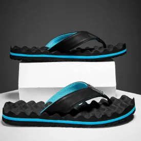 Hnzxzm 2024 Hot sale Mens Massage Flip Flops Comfortable Soft Man Slippers Big Size 45 Summer Beach EVA Slippers Men Light Flat Sandals