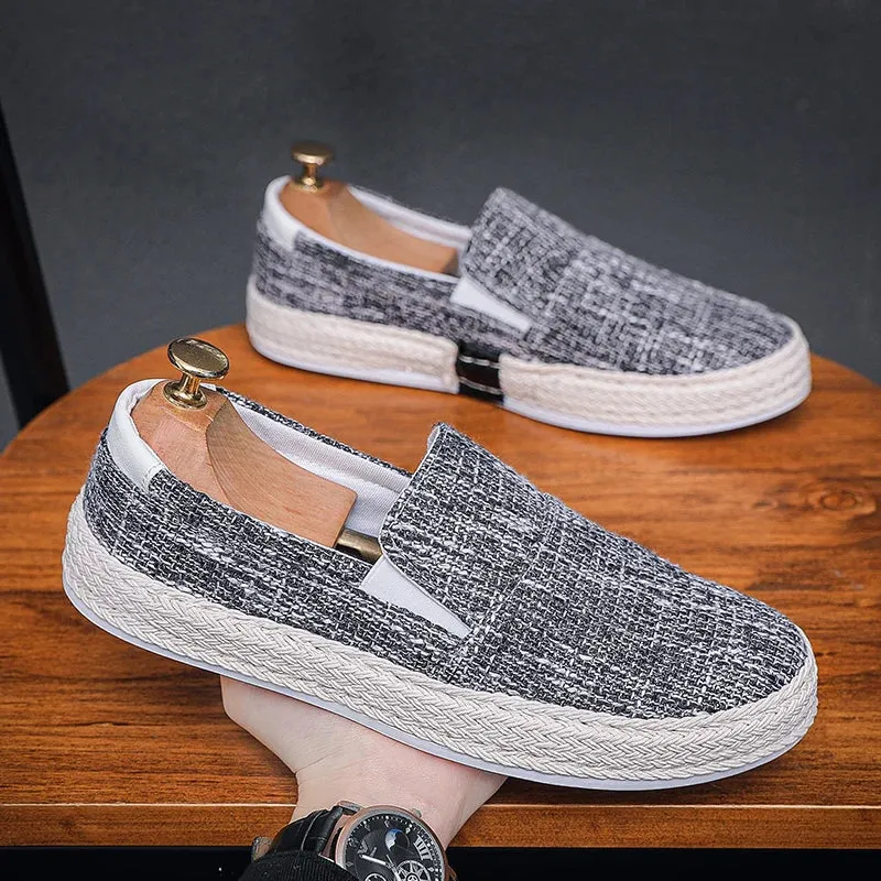 Hnzxzm Fashion Men Espadrilles New Breathable Casual Men Loafers Summer Casual Walking Canvas Sneakers Shoes Men Comfortable Sneakers