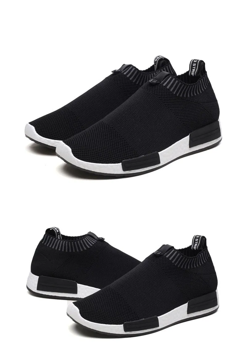 Hnzxzm Men's Slip on Sock Sneakers 38-47 Super Light Breathable Mens Shoes Men Walking Jogging Shoes Men Sneakers Casual Shoes for Men