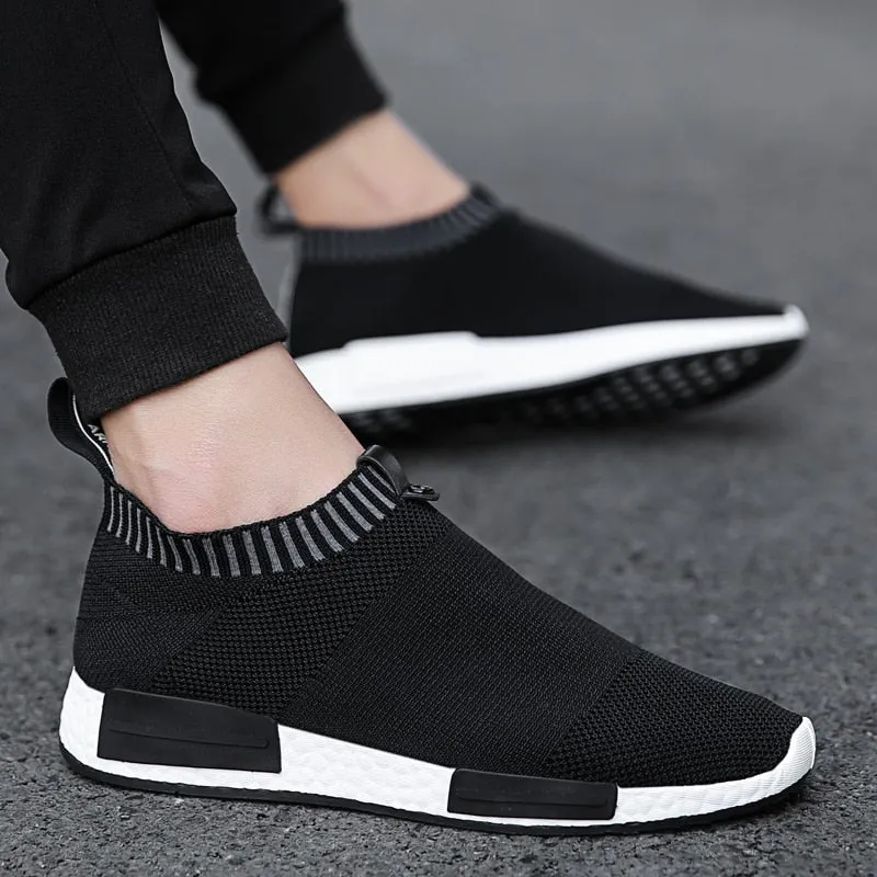 Hnzxzm Men's Slip on Sock Sneakers 38-47 Super Light Breathable Mens Shoes Men Walking Jogging Shoes Men Sneakers Casual Shoes for Men