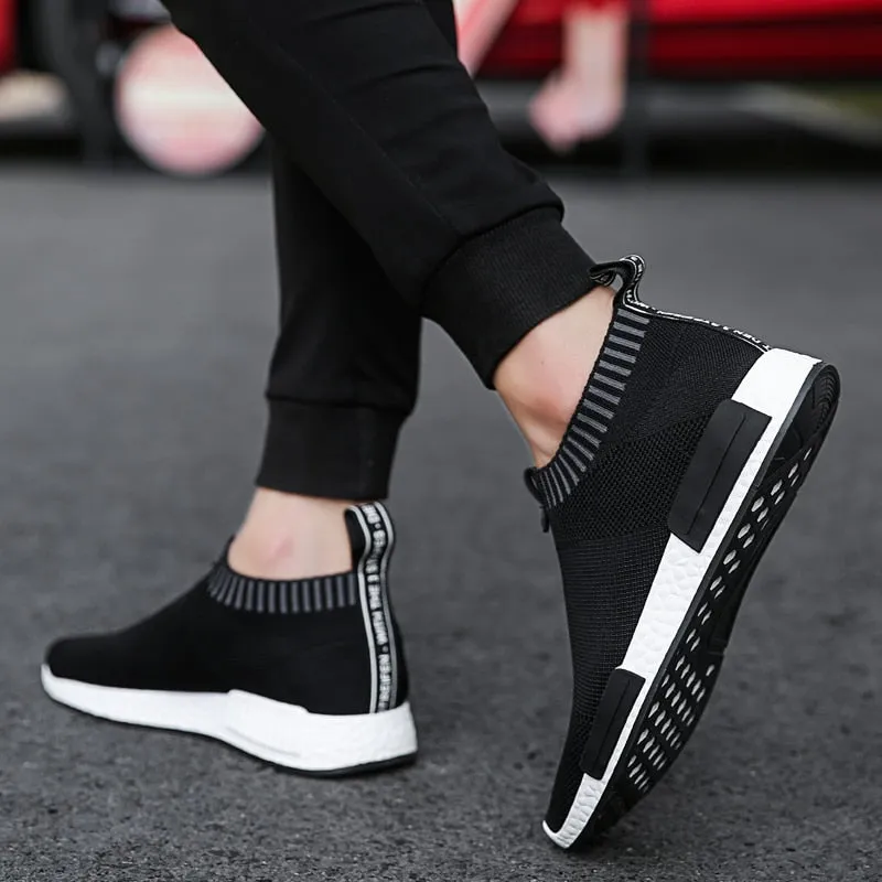 Hnzxzm Men's Slip on Sock Sneakers 38-47 Super Light Breathable Mens Shoes Men Walking Jogging Shoes Men Sneakers Casual Shoes for Men