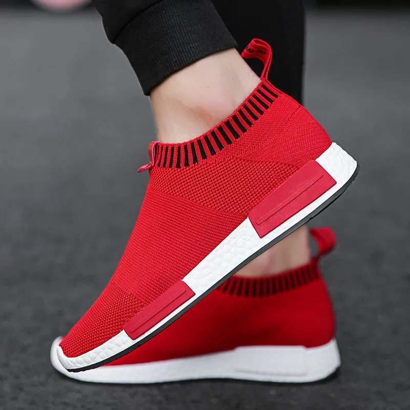 Hnzxzm Men's Slip on Sock Sneakers 38-47 Super Light Breathable Mens Shoes Men Walking Jogging Shoes Men Sneakers Casual Shoes for Men