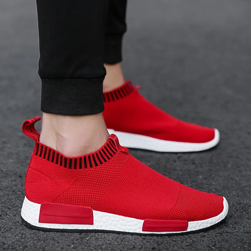 Hnzxzm Men's Slip on Sock Sneakers 38-47 Super Light Breathable Mens Shoes Men Walking Jogging Shoes Men Sneakers Casual Shoes for Men