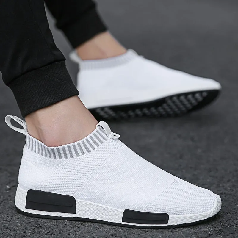 Hnzxzm Men's Slip on Sock Sneakers 38-47 Super Light Breathable Mens Shoes Men Walking Jogging Shoes Men Sneakers Casual Shoes for Men