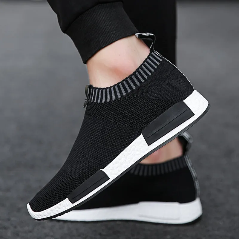 Hnzxzm Men's Slip on Sock Sneakers 38-47 Super Light Breathable Mens Shoes Men Walking Jogging Shoes Men Sneakers Casual Shoes for Men