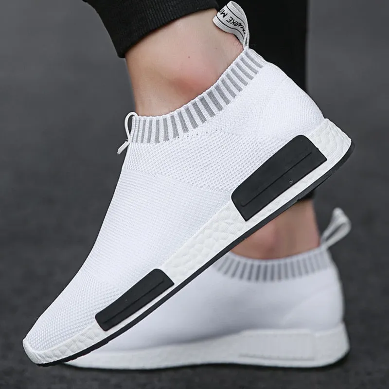 Hnzxzm Men's Slip on Sock Sneakers 38-47 Super Light Breathable Mens Shoes Men Walking Jogging Shoes Men Sneakers Casual Shoes for Men