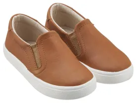 HOFF TAN LEATHER SLIP ON SNEAKER SHOE