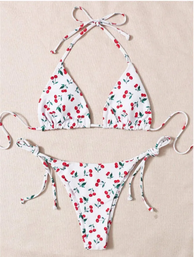 Holiday Split Halter Bikini