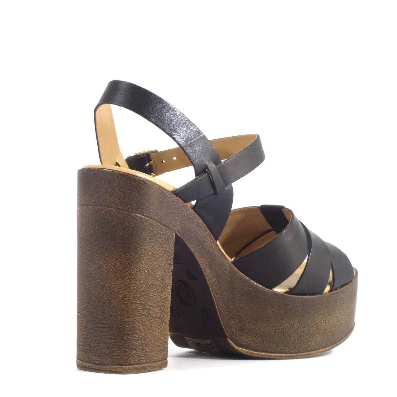 Hollie Wooden Platform Heels