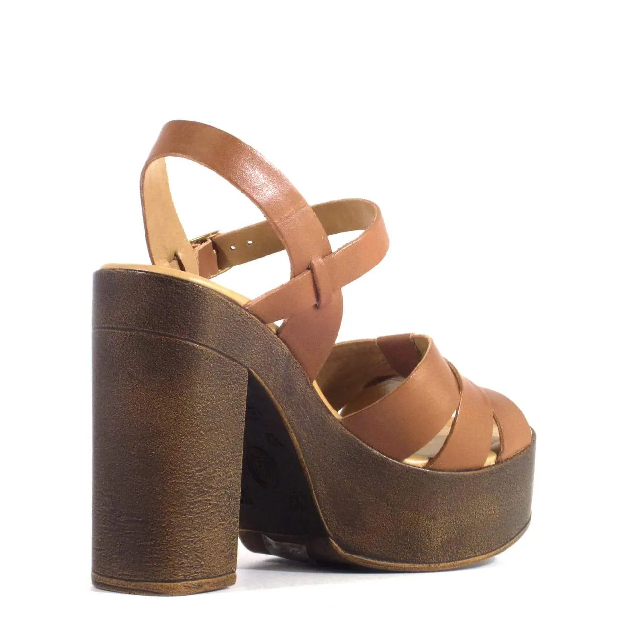 Hollie Wooden Platform Heels