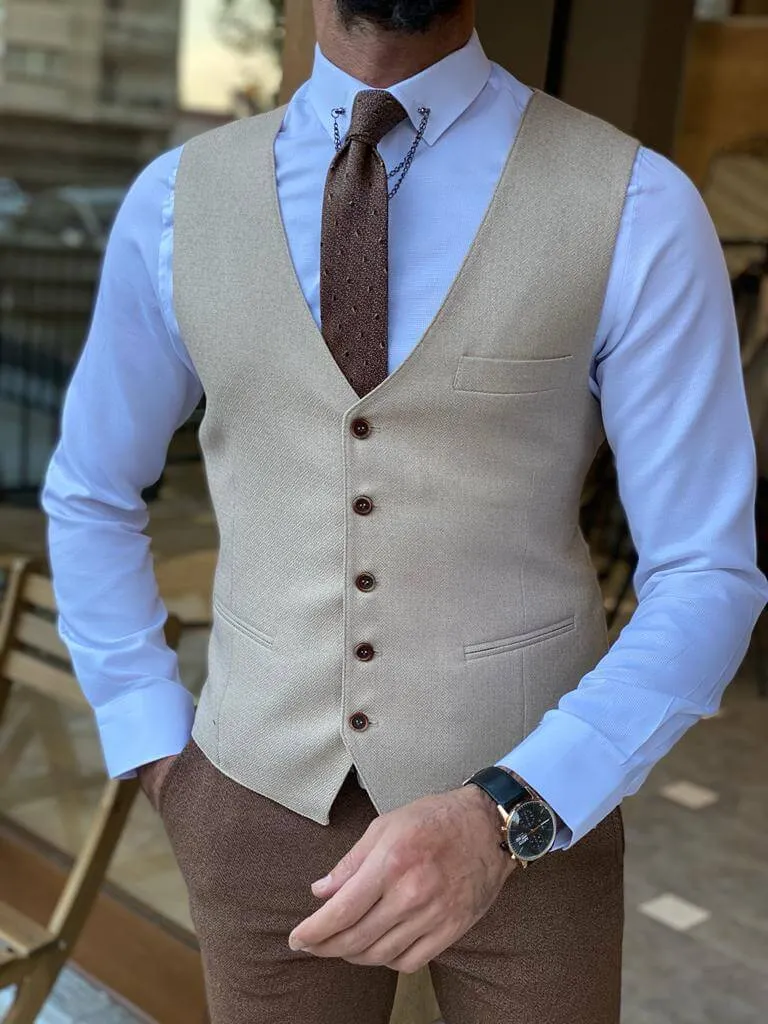 Hollo Cream Waist Coat