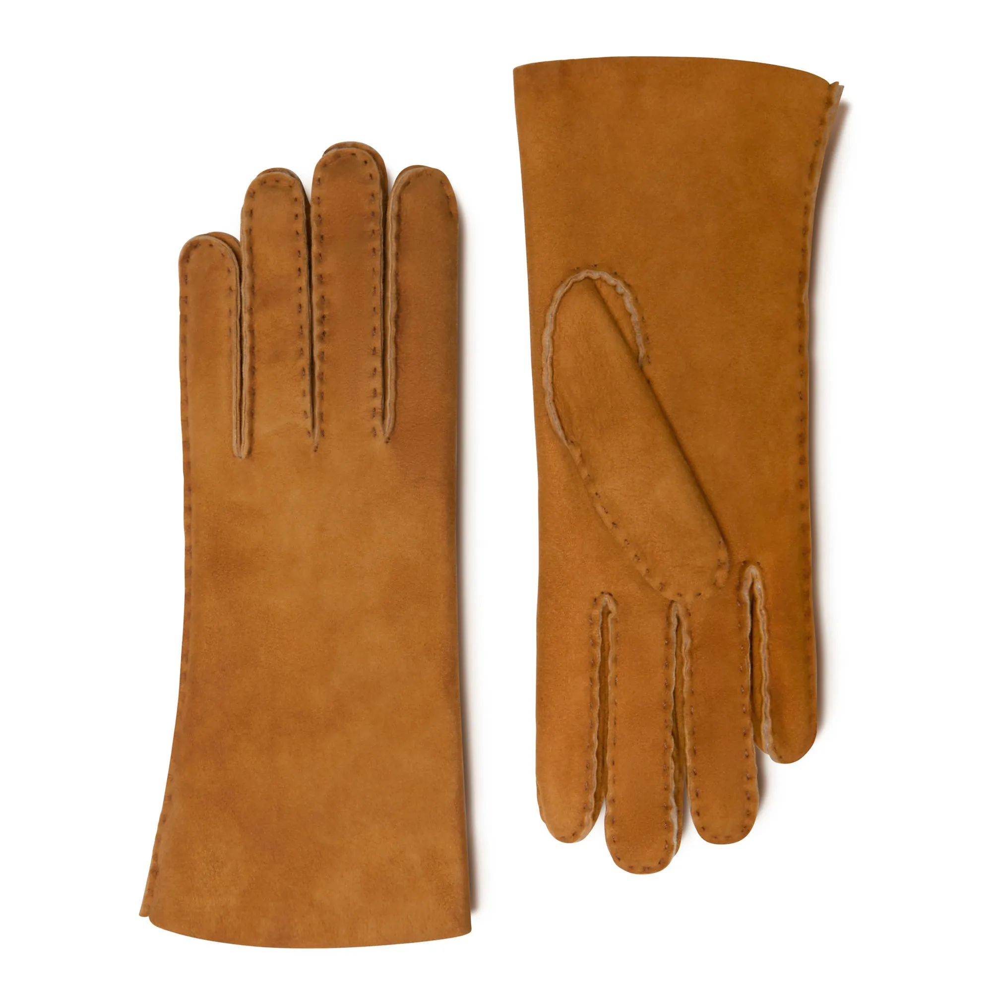 Honoré Zenia cognac lambskin gloves