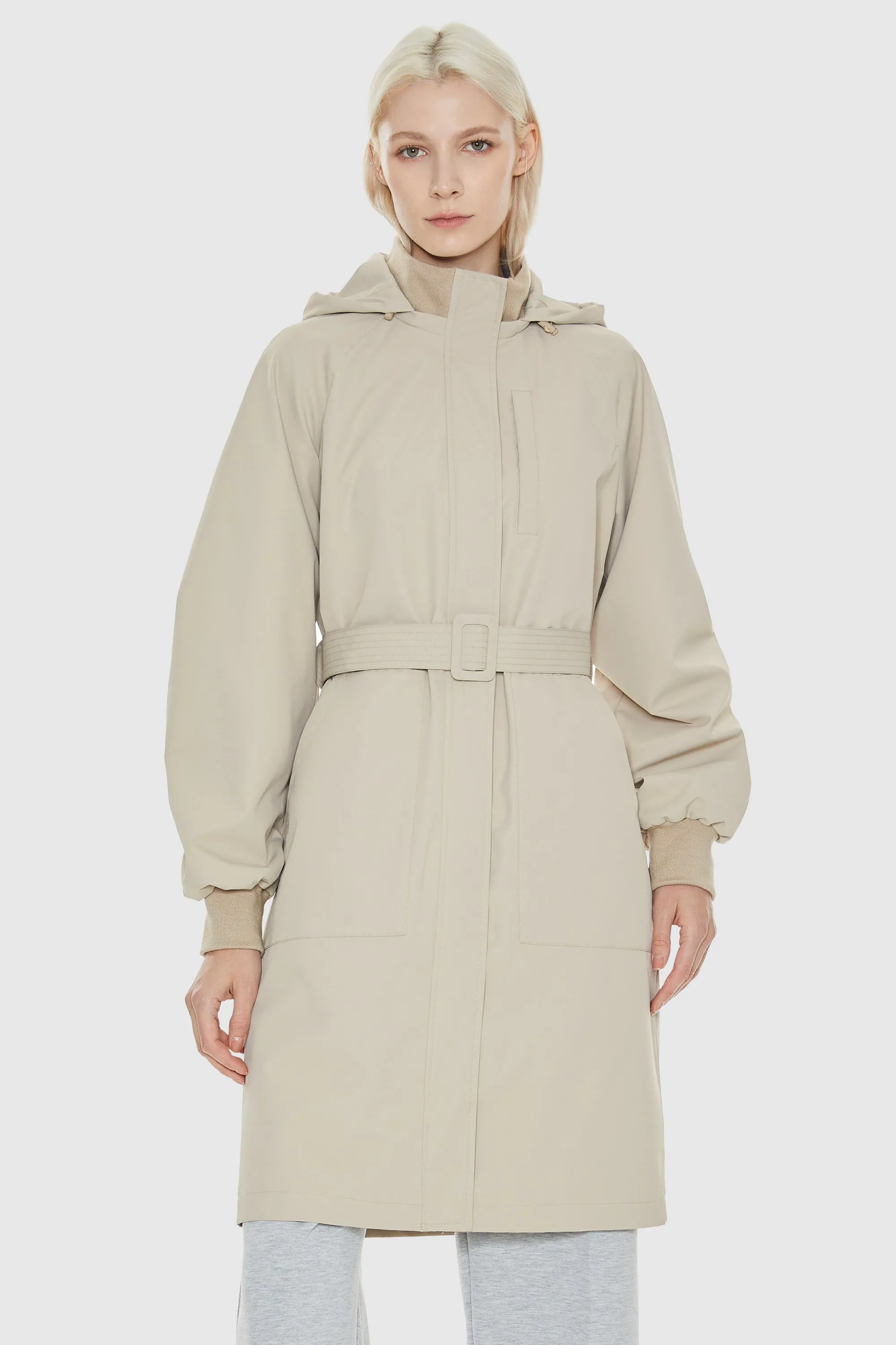 Hooded Belted Trench